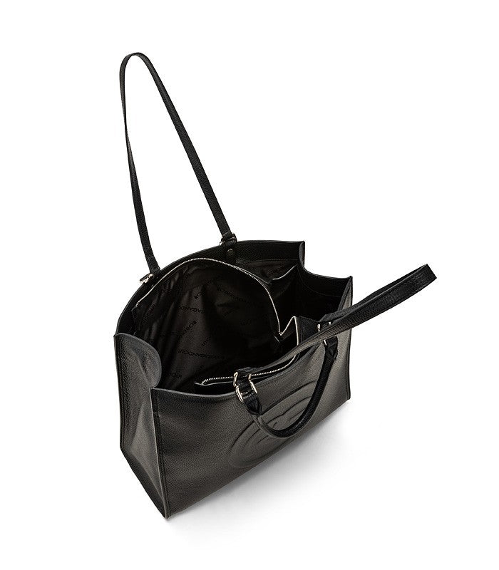 Roberta Gandolfi Roberta Pelle Large Borsa a mano in pelle con doppi spallacci per essere portata a spalla e tramezza Saldi