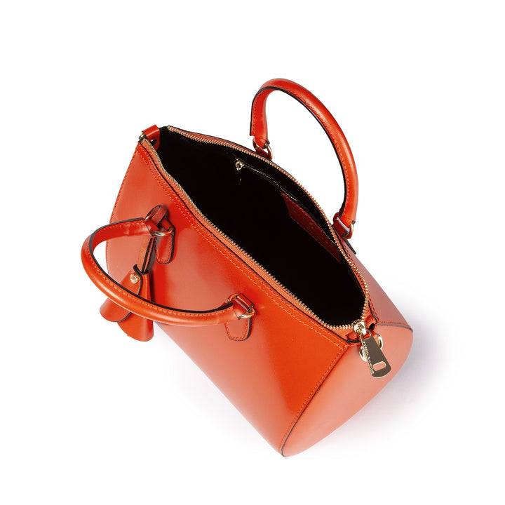 Roberta Gandolfi Nicole bowling in pelle stampa "light saffiano" con tracolla staccabile e regolabile Ultimi due giorni