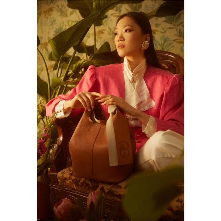 Roberta Gandolfi Maia handbag borsa a mano in pelle martellata e tracolla staccabile Saldi