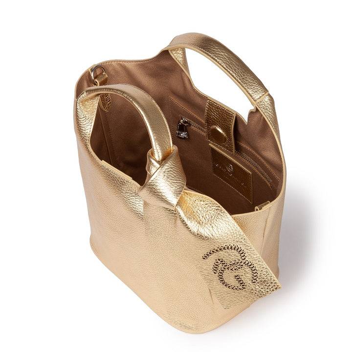 Roberta Gandolfi Maia handbag borsa a mano in pelle martellata e tracolla staccabile Qualità