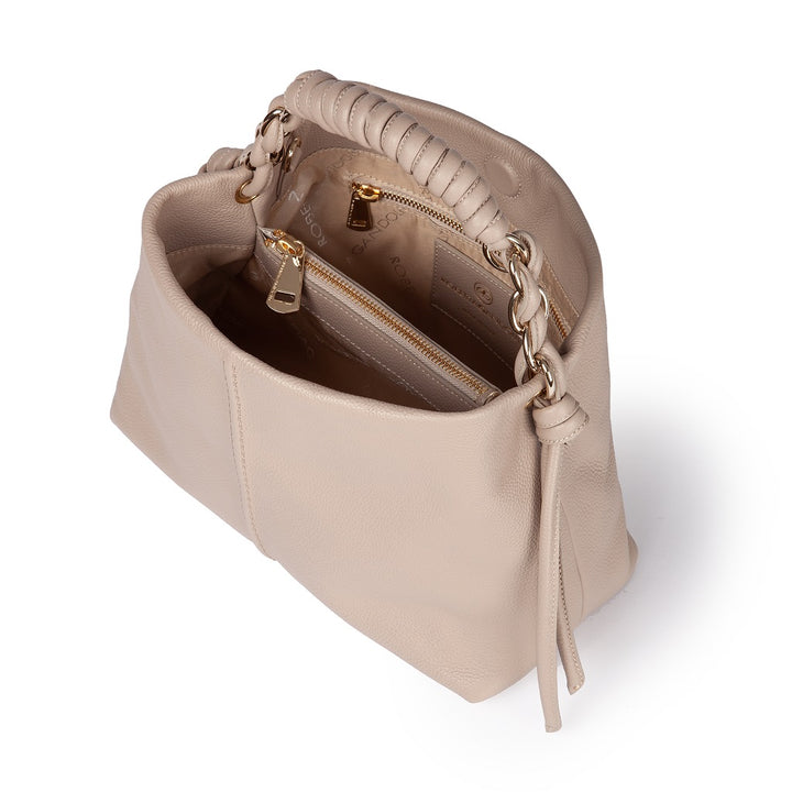 Roberta Gandolfi Amina small borsa a mano in pelle con manico tubolare fasciato e tracolla staccabile Acquista Ora