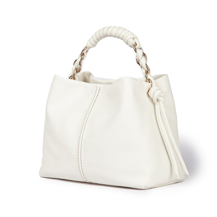 Roberta Gandolfi Amina small borsa a mano in pelle con manico tubolare fasciato e tracolla staccabile Consegna Veloce