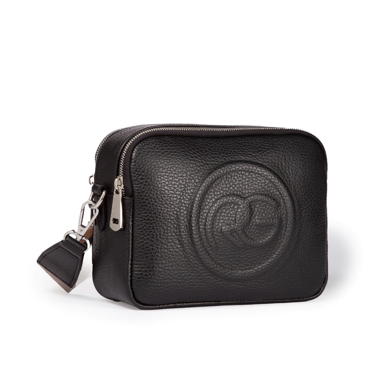 Roberta Gandolfi Roberta Pelle camera e crossbody in pelle con doppio scomparto e tracolla staccabile Promozione Limitata