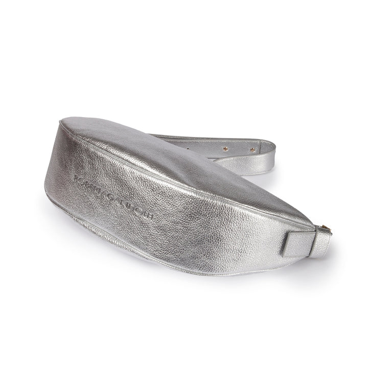Roberta Gandolfi Micol Banana cross body in vitello martellato metal con tracolla regolabile Economico
