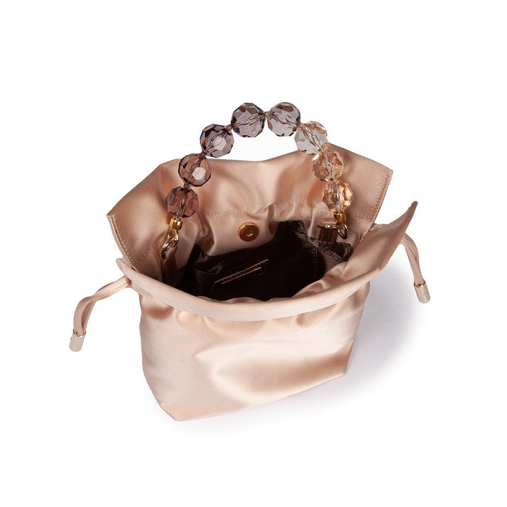 Roberta Gandolfi Sirenetta Tulip mini secchiello in raso di seta e manico gioiello Shopping Online