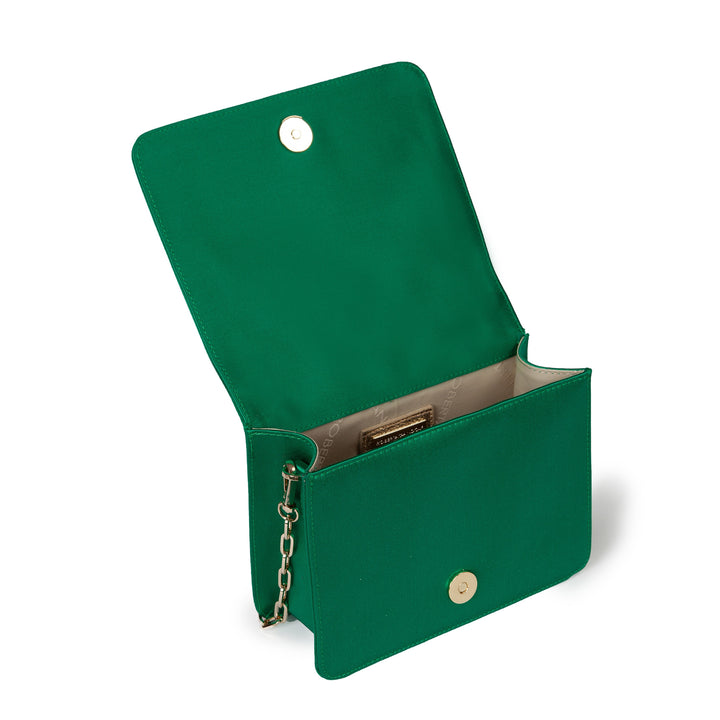 Roberta Gandolfi Sirenetta Mini bag in raso di seta e manico gioiello Offerta