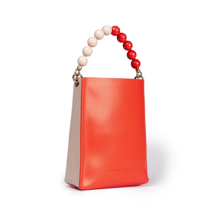 Roberta Gandolfi Zoe mini bag in pelle bicolor e manico gioiello Convenienza
