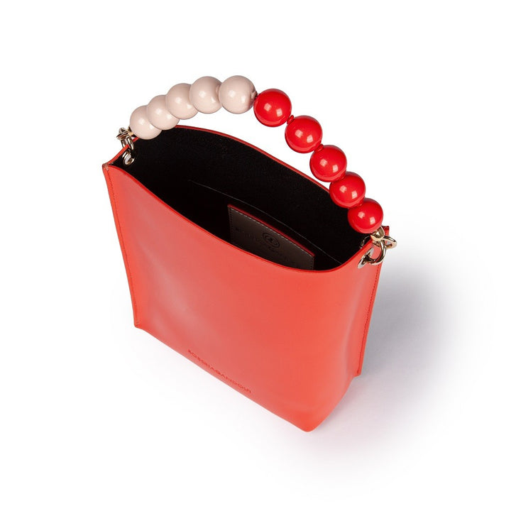 Roberta Gandolfi Zoe mini bag in pelle bicolor e manico gioiello Convenienza