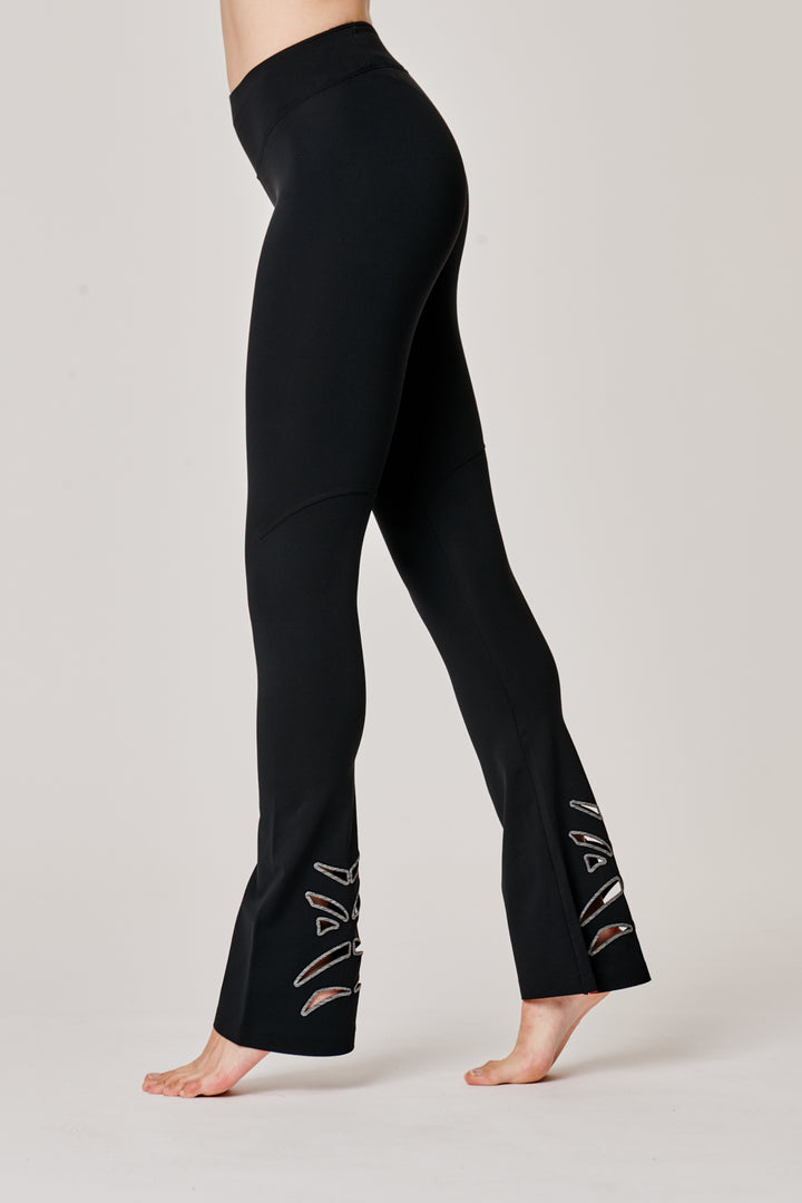 Sàpopa Vortice Black Flare Leggings Affare Del Giorno