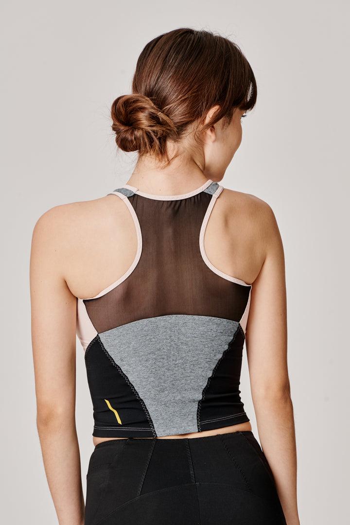 Sàpopa Classy Grey-Pink Crop Top Sconto