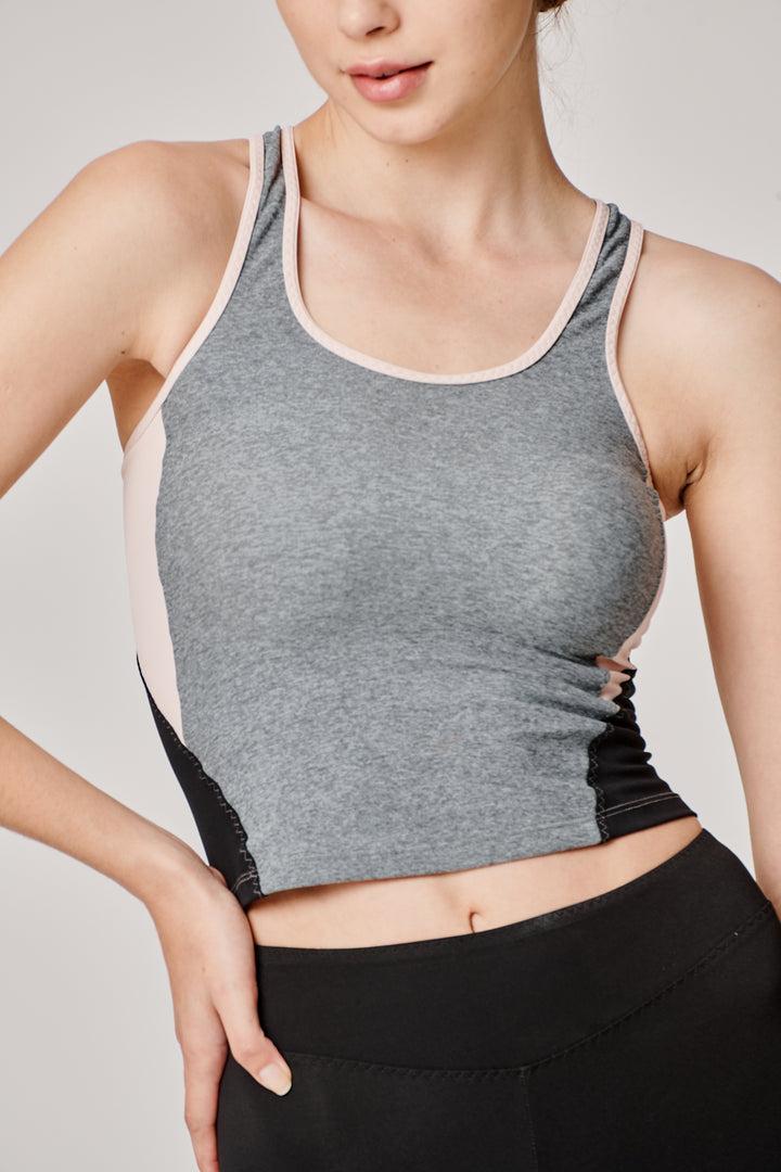 Sàpopa Classy Grey-Pink Crop Top Sconto