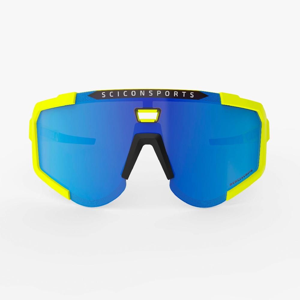 Scicon Occhiali Sportivi Aeroscope Giallo Fluo/Blu Convenienza