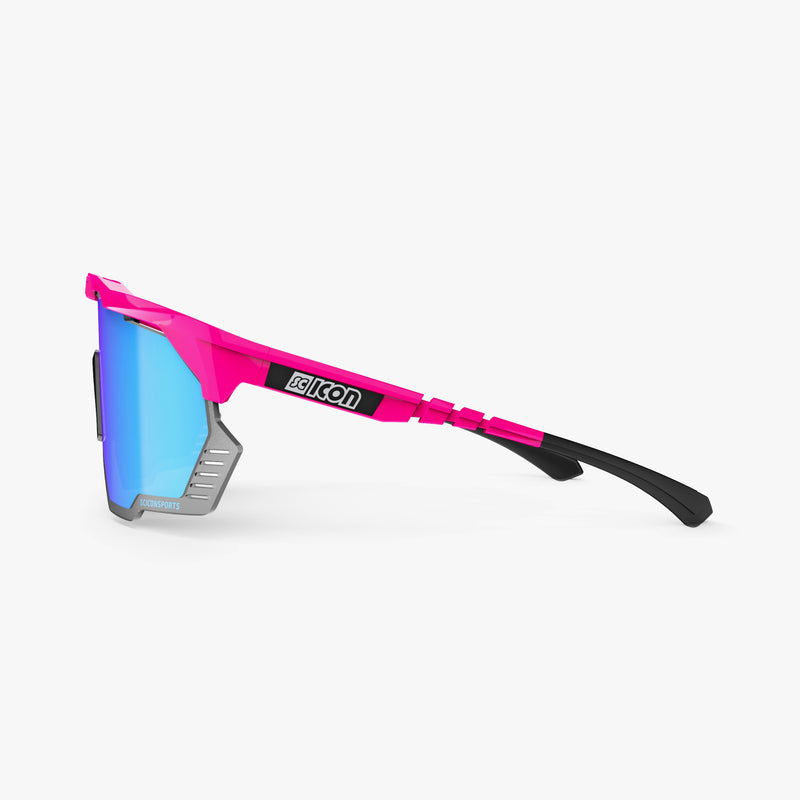 Scicon Aeroshade Kunken Occhiali Ciclismo Rosa Fluo/Blu Economico