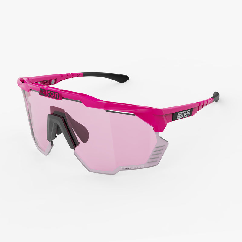 Scicon Aeroshade Kunken Occhiali Ciclismo Rosa Fluo/Blu Economico