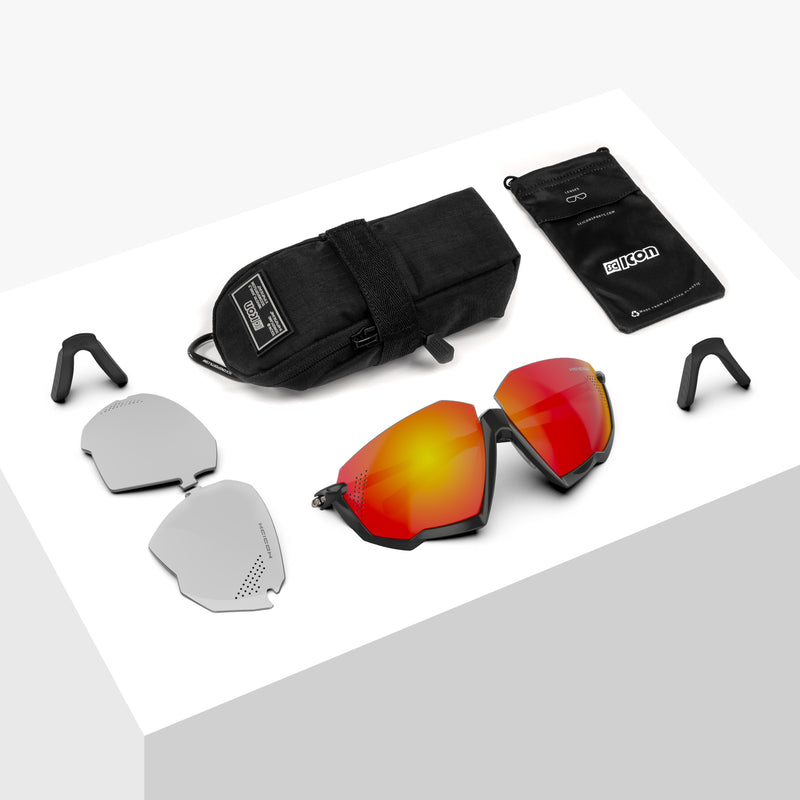 Scicon Aerojet Occhiali Ciclismo Nero/Rosso Offerta