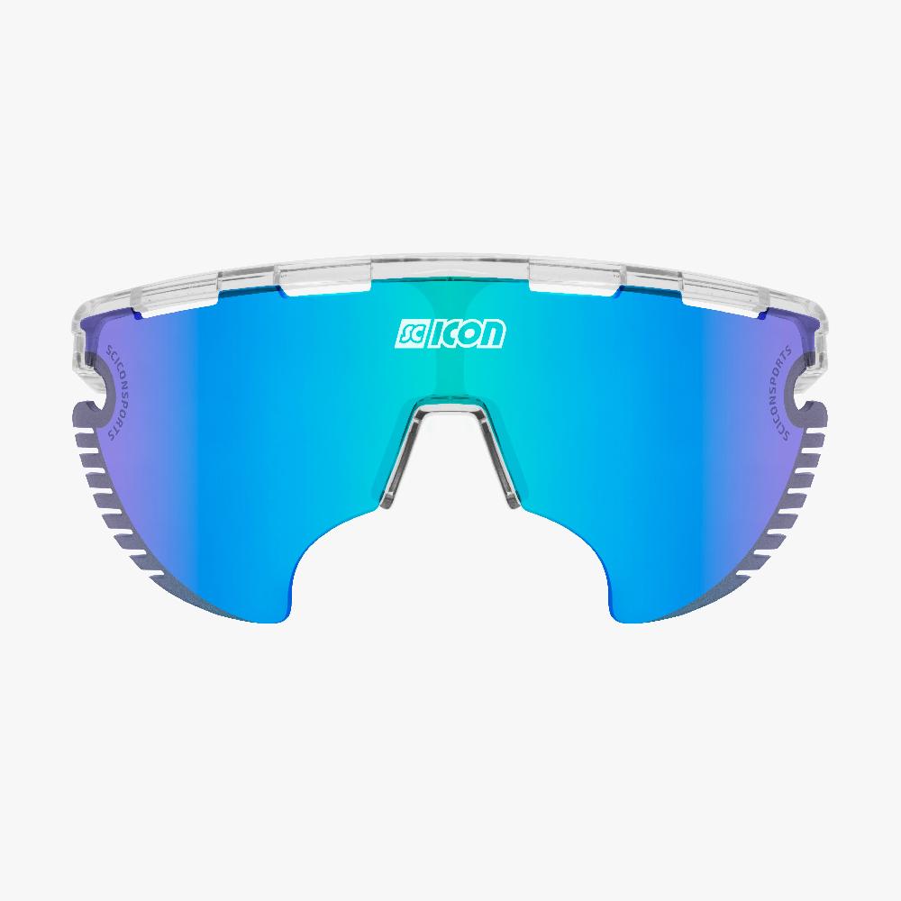 Scicon Occhiali Sportivi Aerowing Lamon Cristallo/Lente Blu In Linea