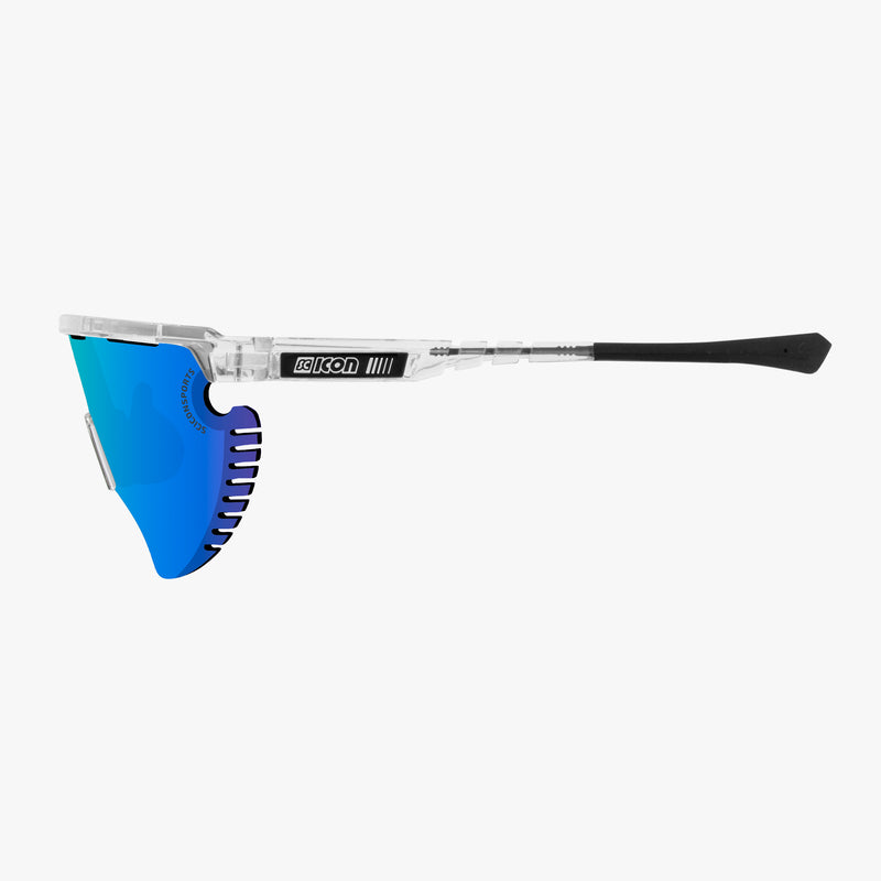 Scicon Occhiali Sportivi Aerowing Lamon Cristallo/Lente Blu In Linea