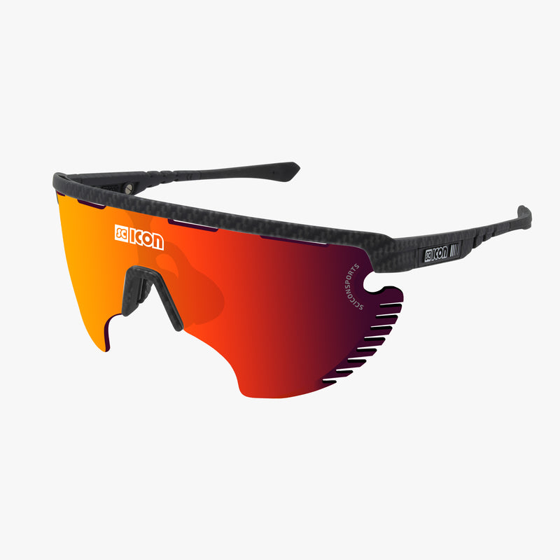 Scicon Occhiali Aerowing Lamon Carbon/Lente Rossa Specchiata