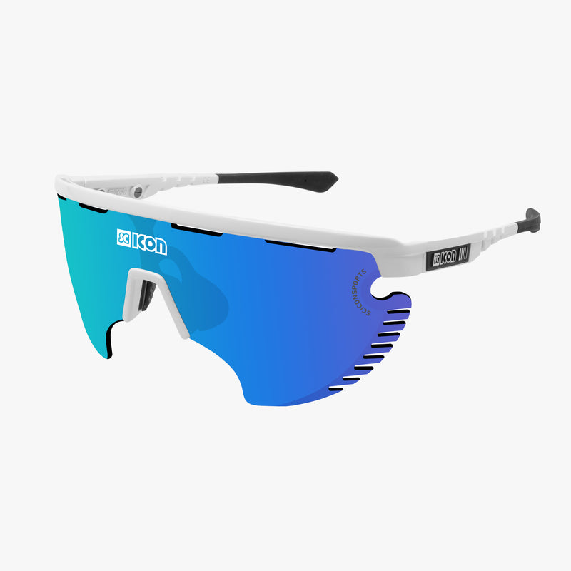 Scicon Occhiali Sportivi Aerowing Lamon Montatura Bianca/Lente Blu Vendita