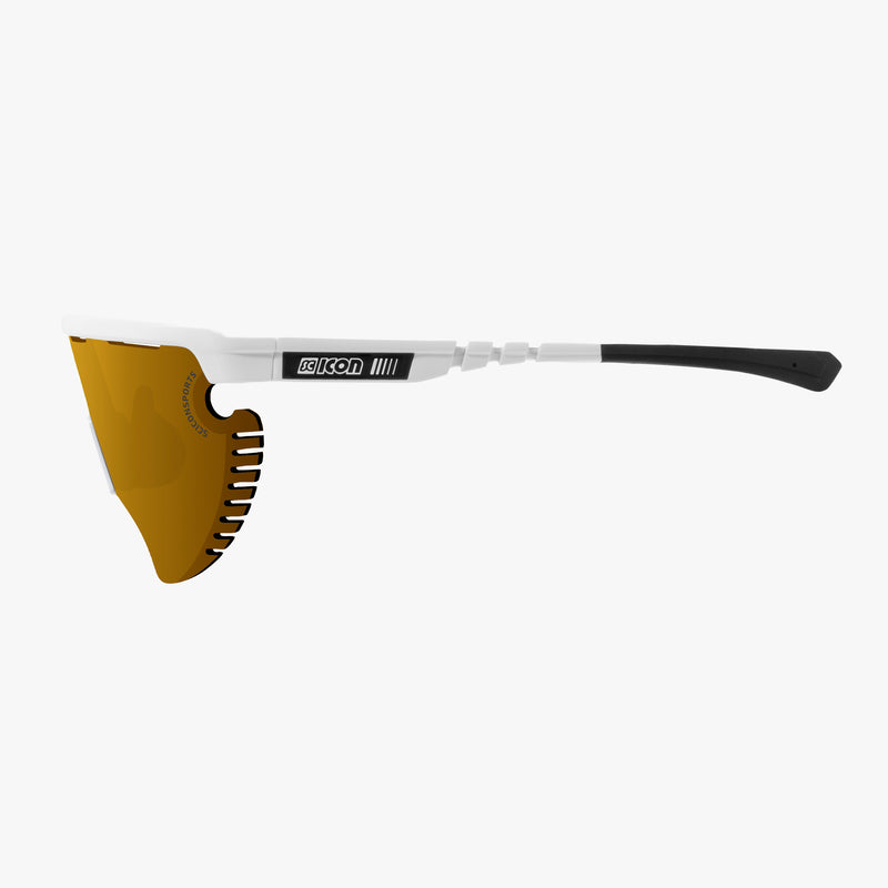 Scicon Occhiali Sportivi Aerowing Lamon Bianchi/Lente Bronzo Specchiata Convenienza
