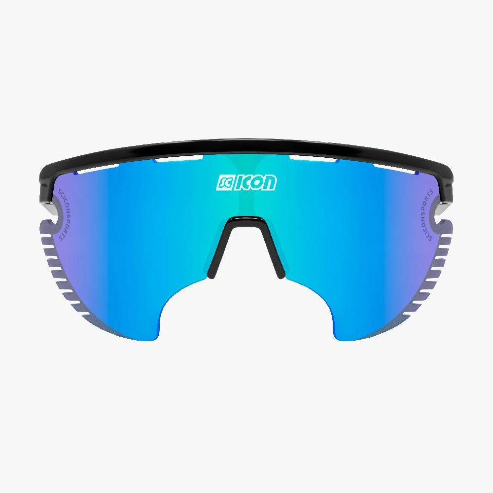 Scicon Occhiali Sportivi Aerowing Lamon Neri/ Lente Blu Specchiata In Vendita