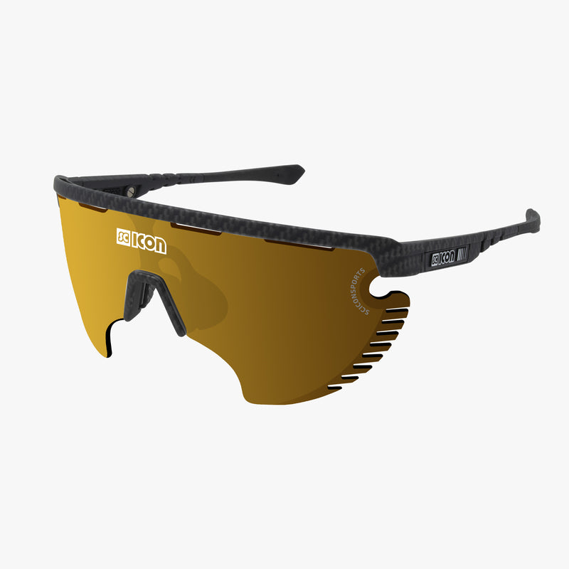 Scicon Occhiali Sportivi Aerowing Lamon Carbon/Lente Bronzo Specchiata Italy
