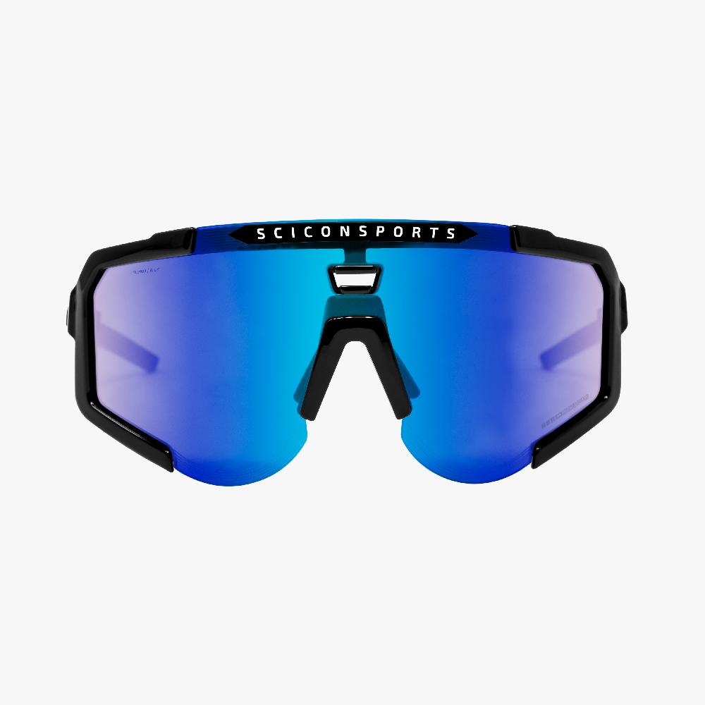 Scicon Occhiali Sportivi Aeroscope Nero/Blu In Linea