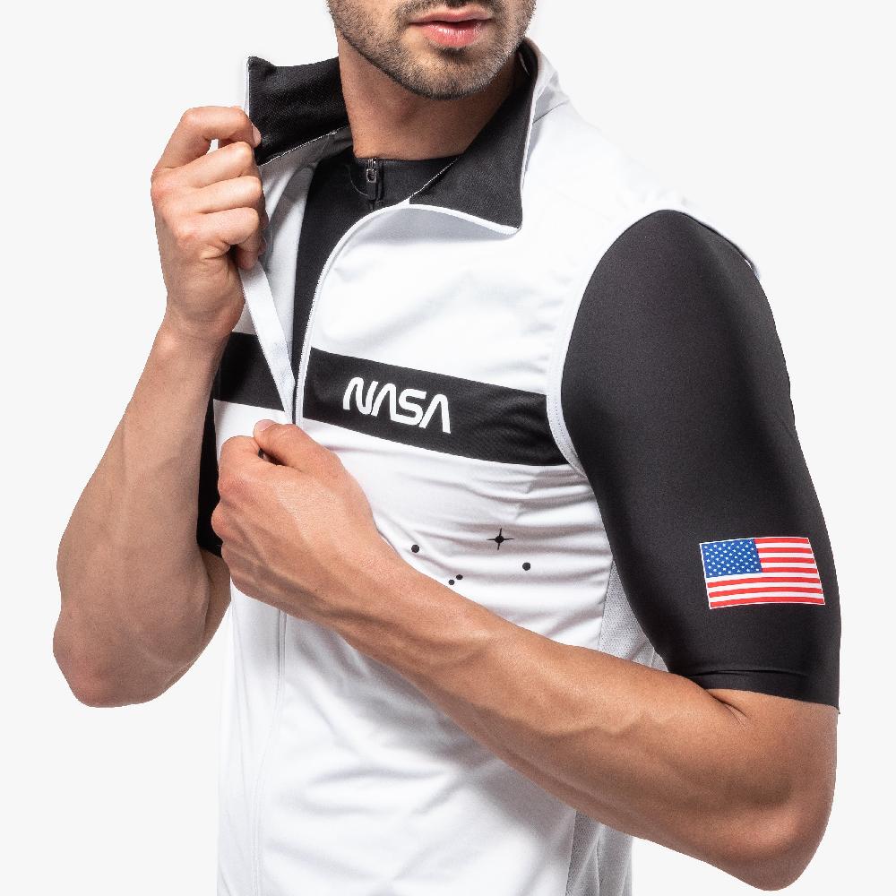 Scicon Gilet Antivento Space Agency21 Bianco Smaltimento dello stoccaggio