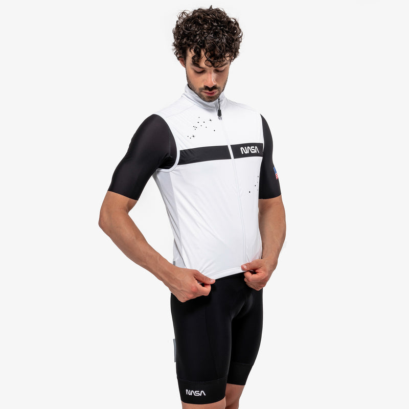 Scicon Gilet Antivento Space Agency21 Bianco Smaltimento dello stoccaggio