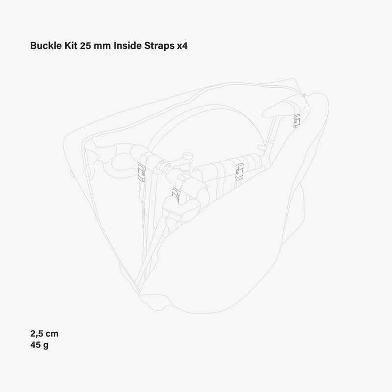 Scicon Fibbia 25 mm cinghia borsa Aerocomfort 3.0 Sottocosto