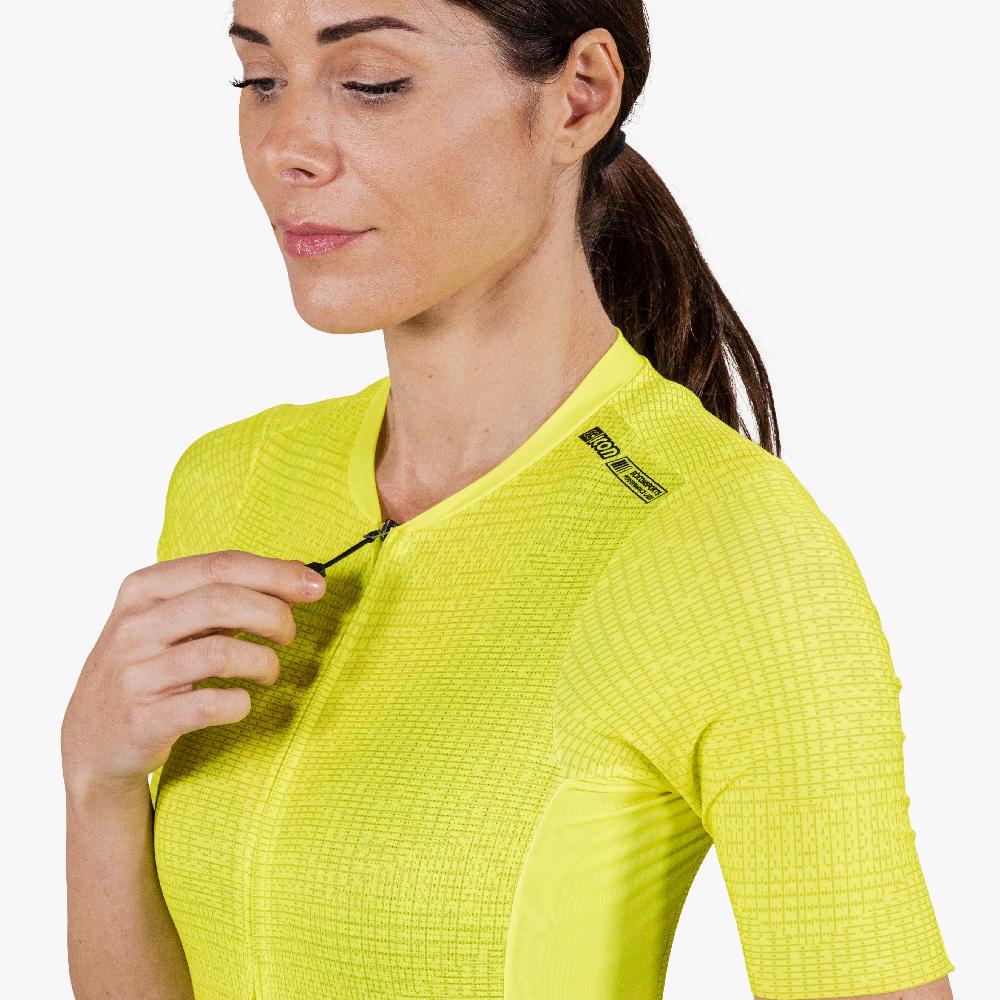 Scicon Maglia Ciclismo Donna 9.5- X-Over Gialla Nuova