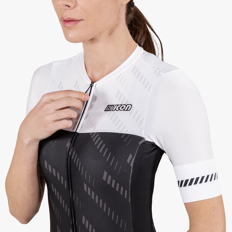 Scicon Maglia Ciclismo Donna X-Over Reflex Nera Moda