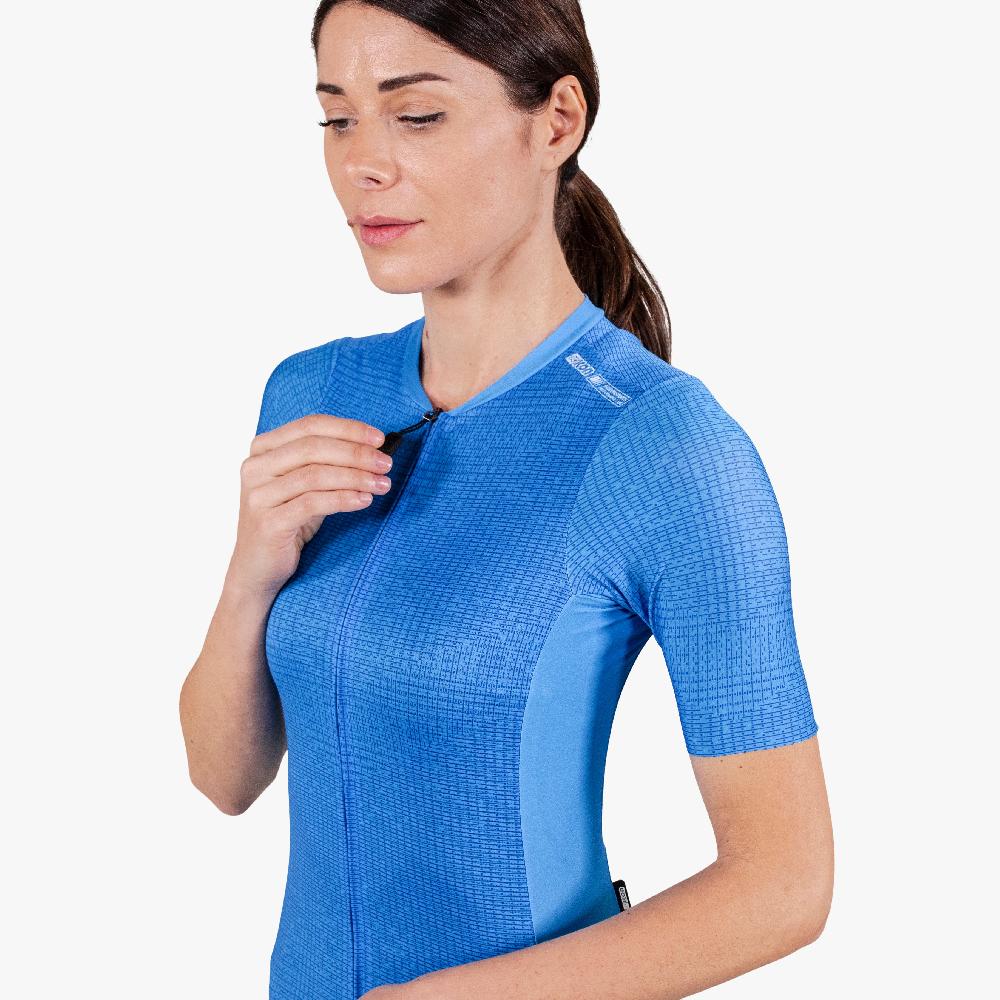 Scicon Maglia Ciclismo Donna 9.5- X-Over Ciano In Linea