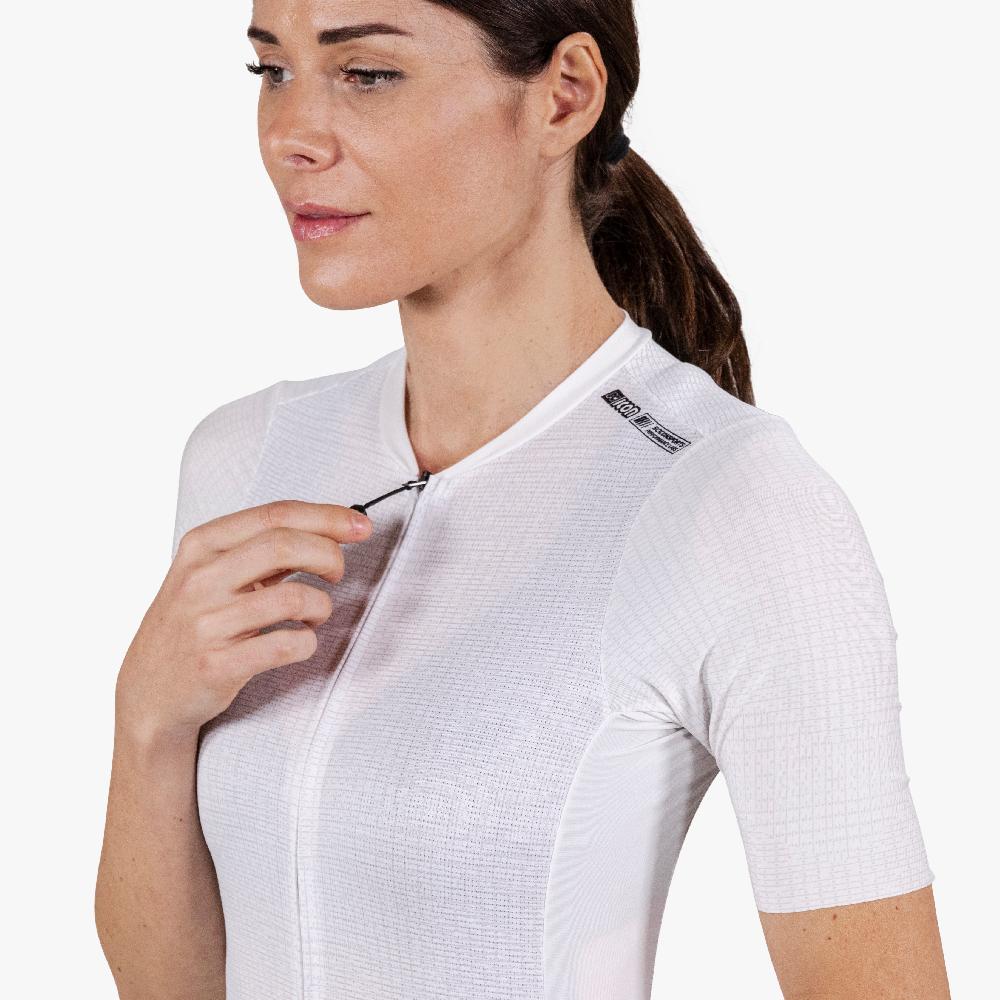 Scicon Maglia Ciclismo Donna 9.5- X-Over Bianca Nuovo