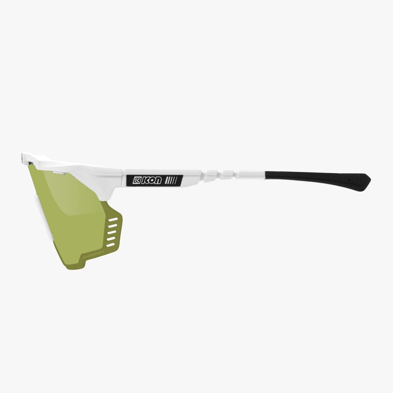 Scicon Occhiali Sportivi Aeroshade Kunken Bianco/Verde Promozione