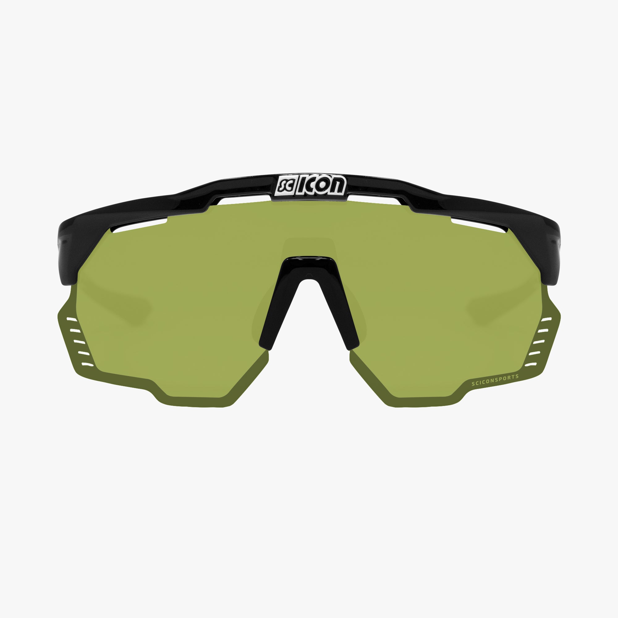 Scicon Occhiali Sportivi Aeroshade Kunken Nero/Verde Spedizione Gratuita
