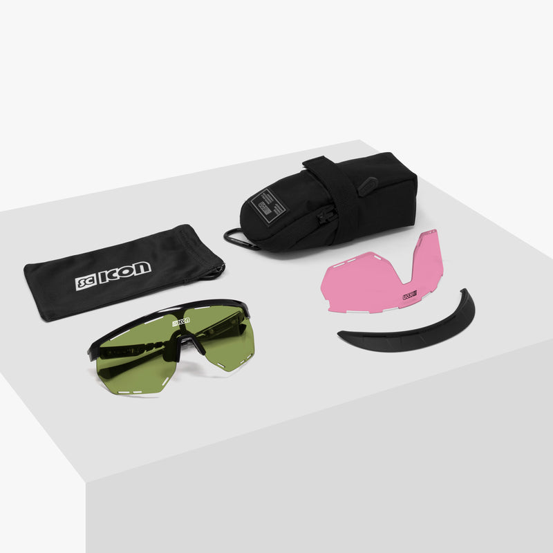 Scicon Occhiali Sportivi Aerowing Carbon Opaco/Verde Promozione Limitata
