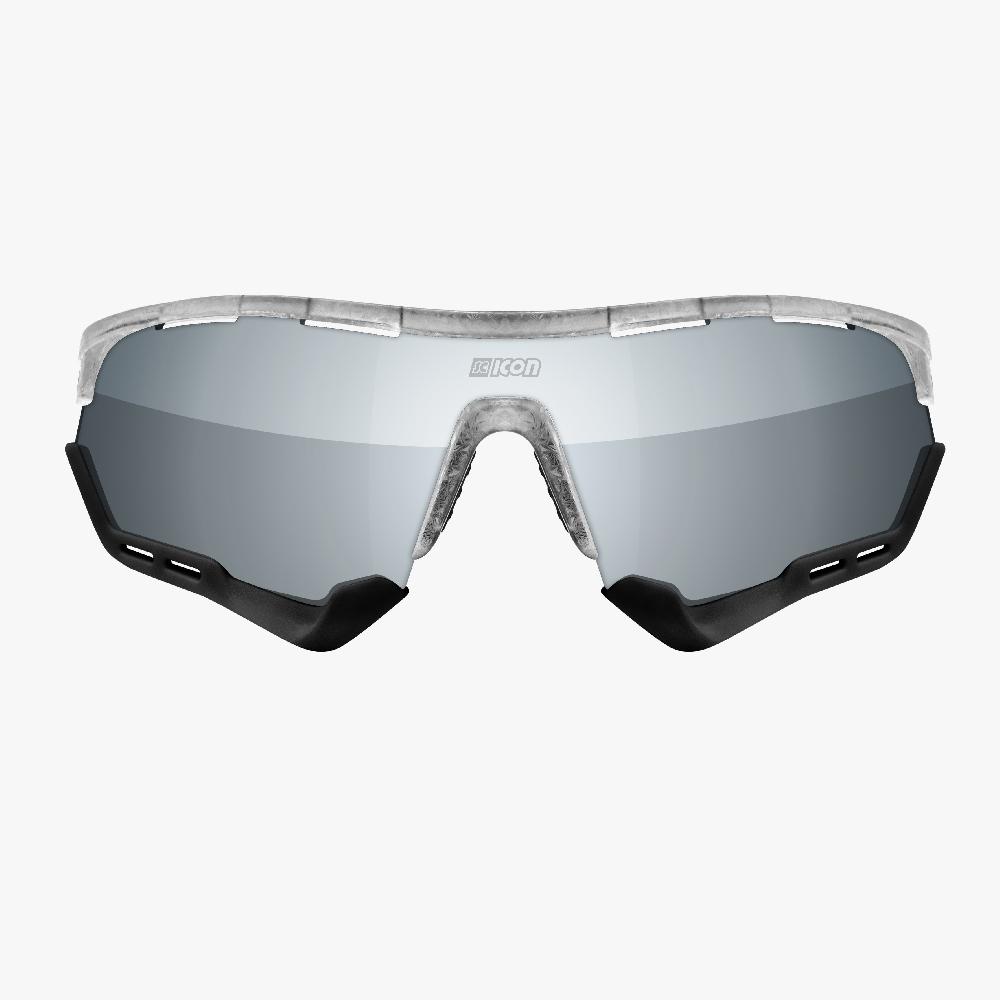 Scicon Aerotech XL Occhiali Sportivi Bianco/Argento Vendita Calda