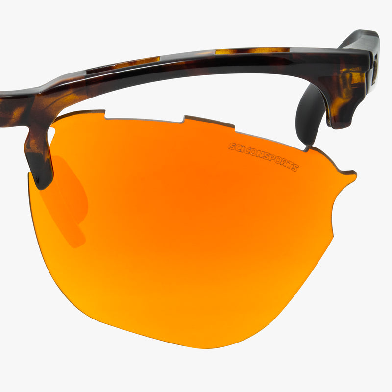 Scicon Occhiali da sole Gravel Tartarugati/Lenti Rosse Specchiate Vendite Flash