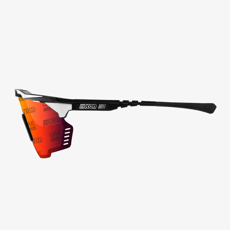 Scicon Occhiali Sportivi Aeroshade Kunken Nero Bianco/Lenti Rosse Qualità