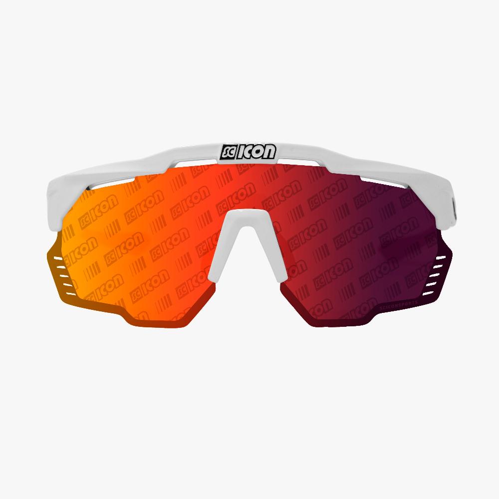Scicon Occhiali Sportivi Aeroshade Kunken Bianco/Lenti Rosse Promozione