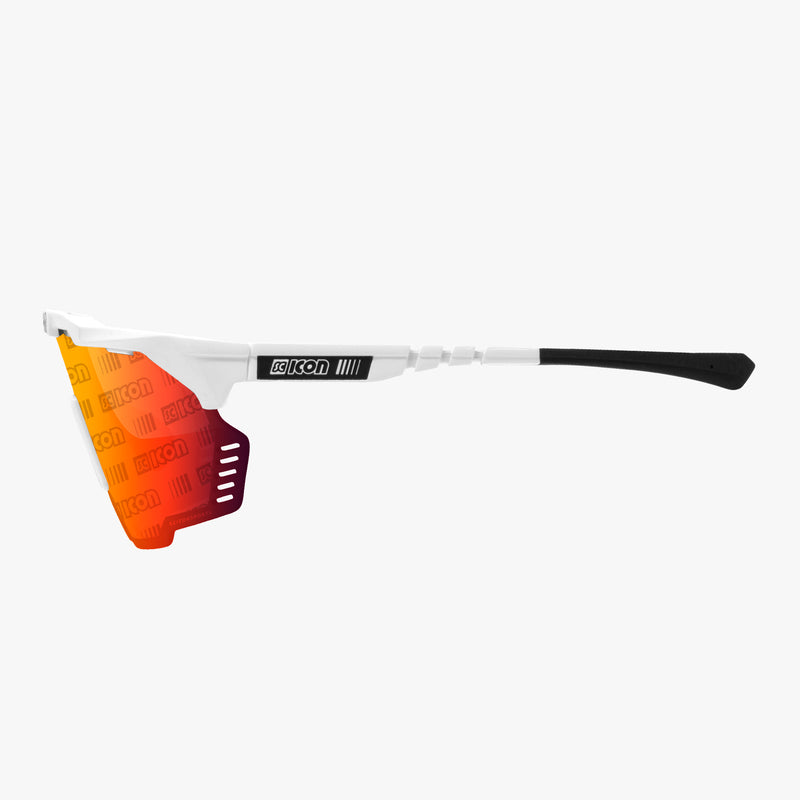 Scicon Occhiali Sportivi Aeroshade Kunken Bianco/Lenti Rosse Promozione