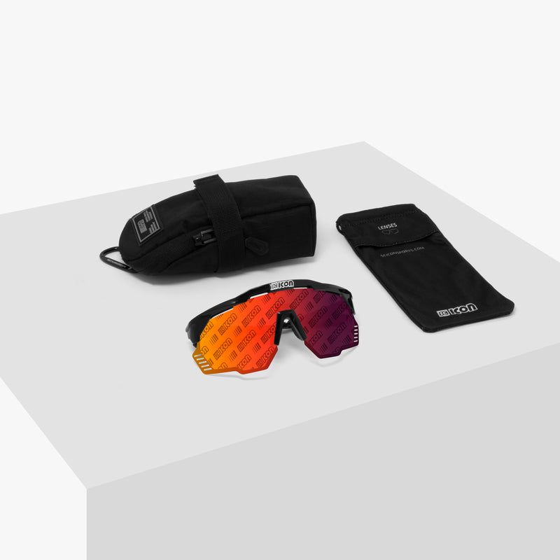 Scicon Occhiali Sportivi Aeroshade Kunken Cristallo/Lenti Rosse Spedizione Gratuita