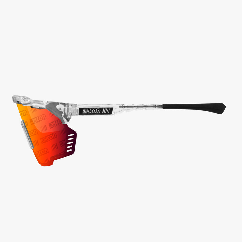 Scicon Occhiali Sportivi Aeroshade Kunken Cristallo/Lenti Rosse Spedizione Gratuita