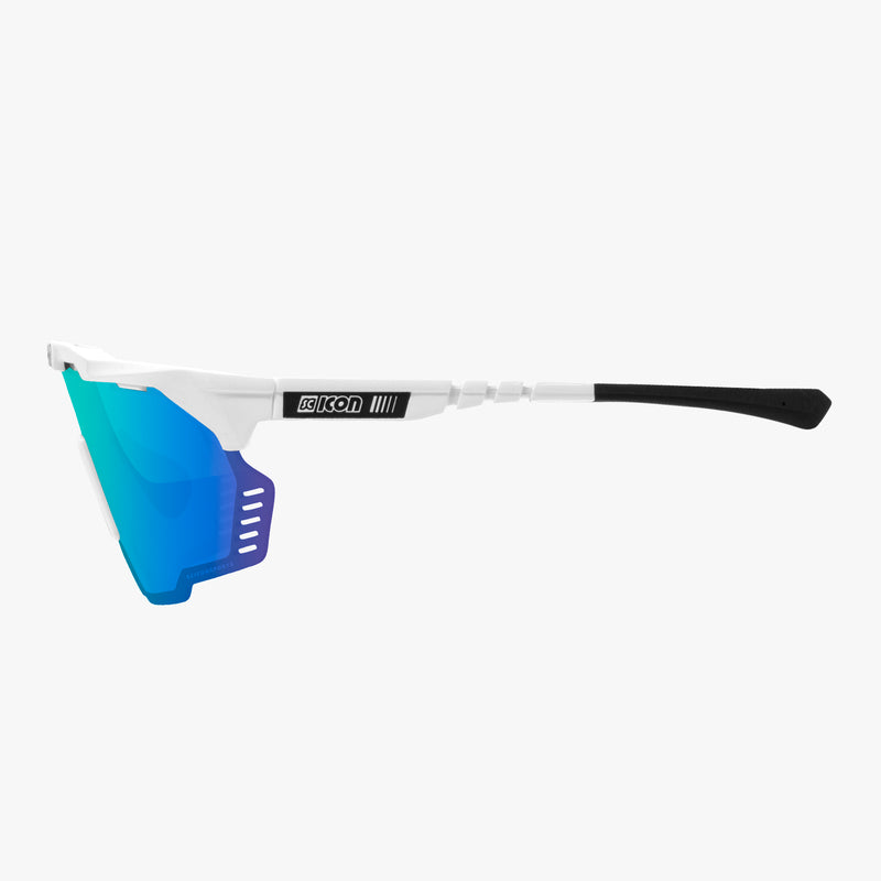 Scicon Aeroshade Kunken Occhiali Ciclismo Bianco/Blu Vendita Calda