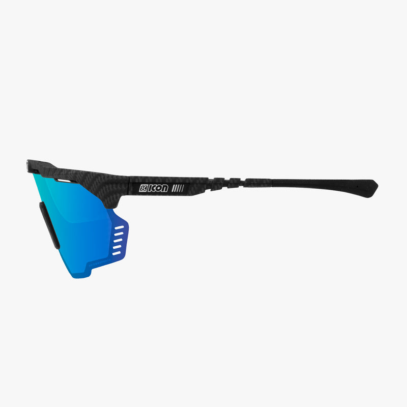 Scicon Aeroshade Kunken Occhiali Ciclismo Carbon Opaco/Blu Saldi Di Fabbrica