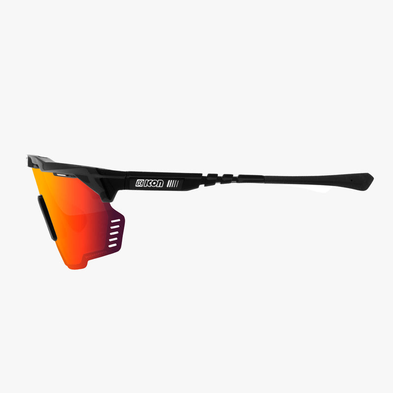 Scicon Aeroshade Kunken Occhiali Ciclismo Nero/Rosso Vendite Flash