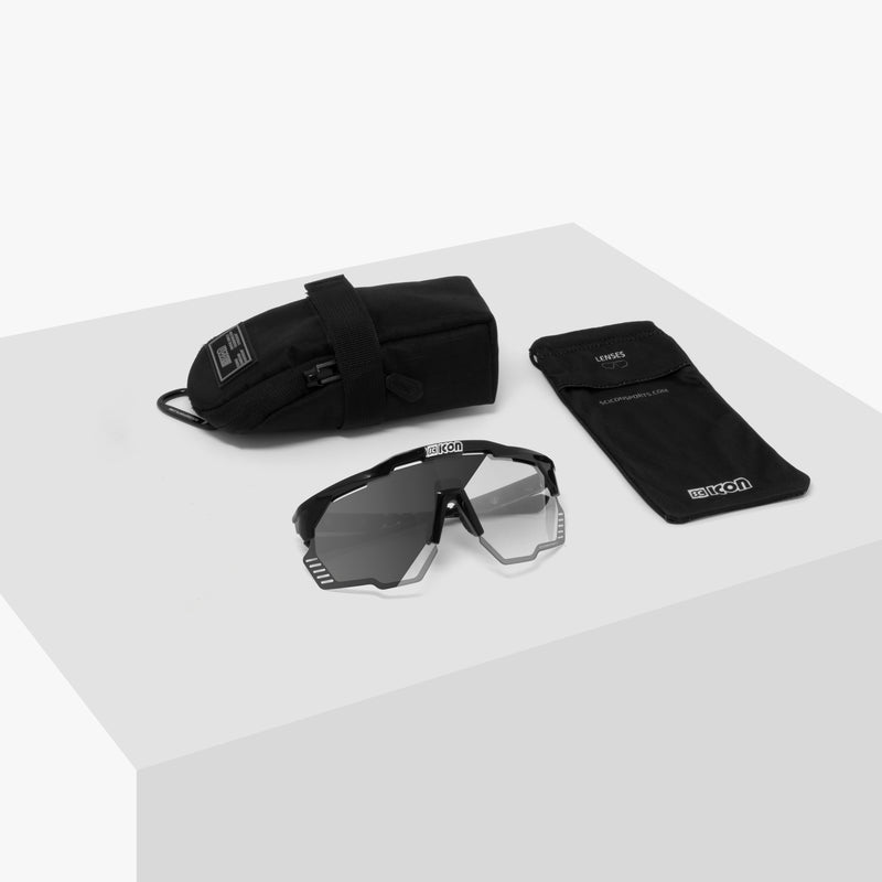 Scicon Aeroshade Kunken Occhiali Ciclismo Nero/Argento In Saldo