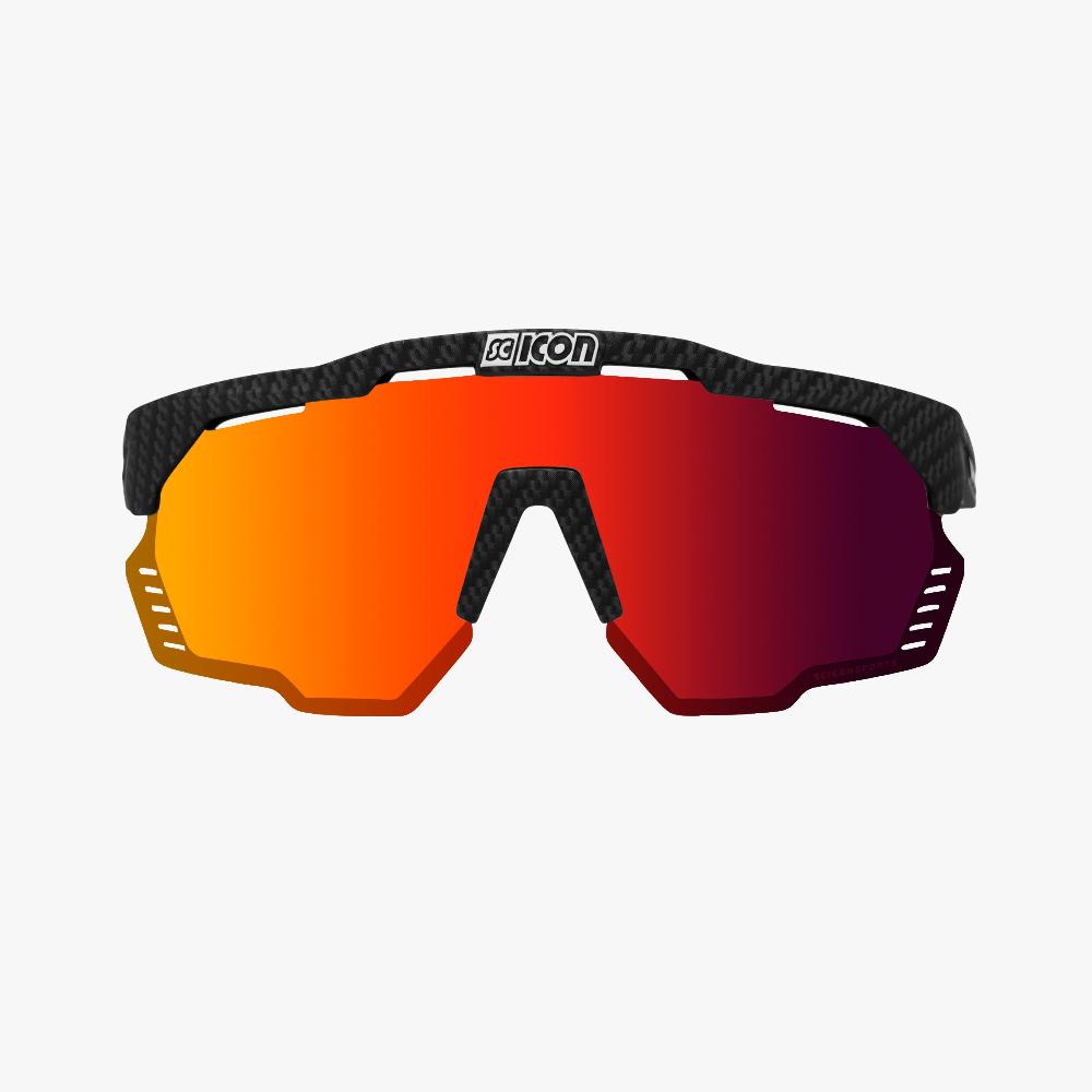 Scicon Aeroshade Kunken Occhiali Ciclismo Carbon Opaco/Rosso Vendita Economica