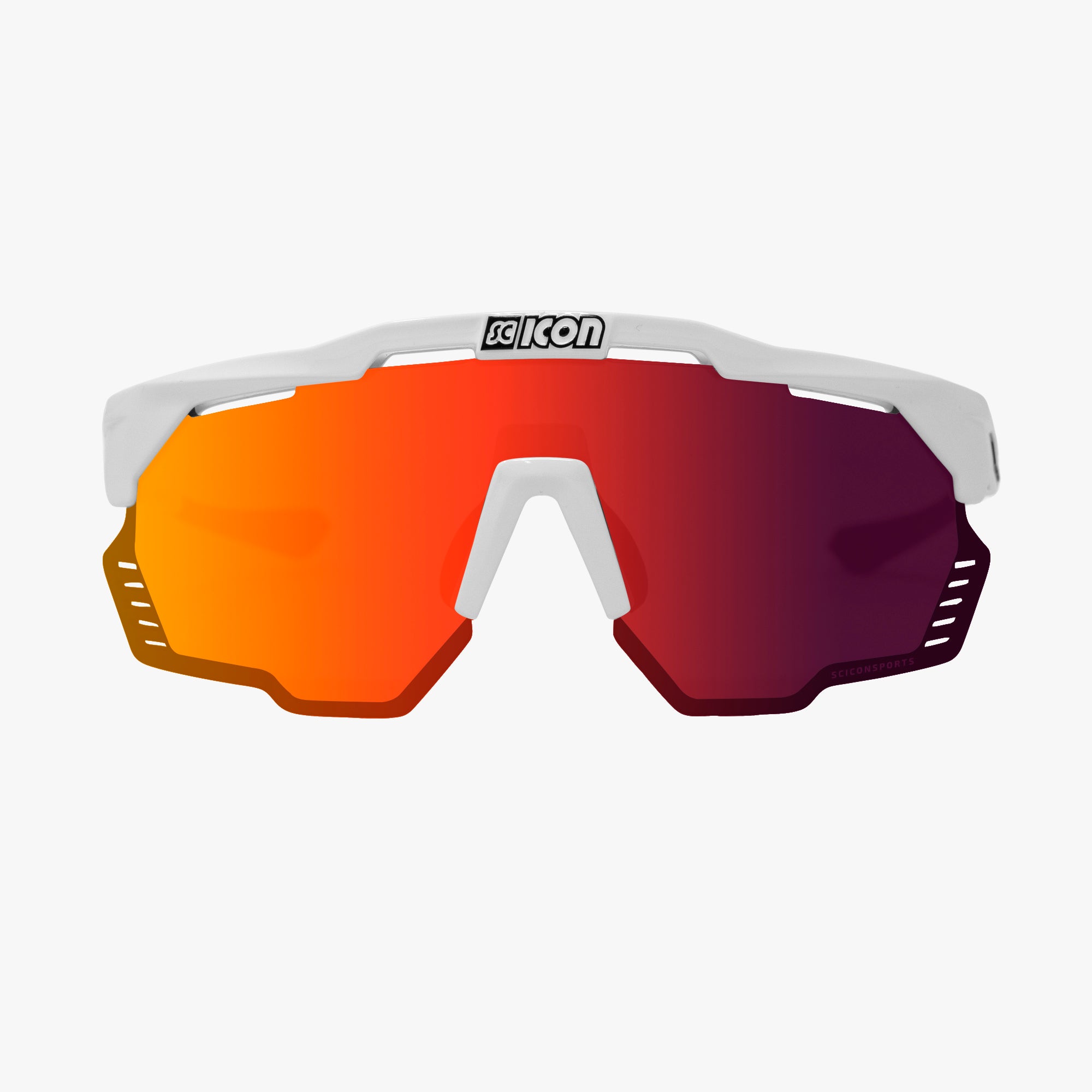 Scicon Aeroshade Kunken Occhiali Ciclismo Bianco/Rosso Saldi Di Fabbrica